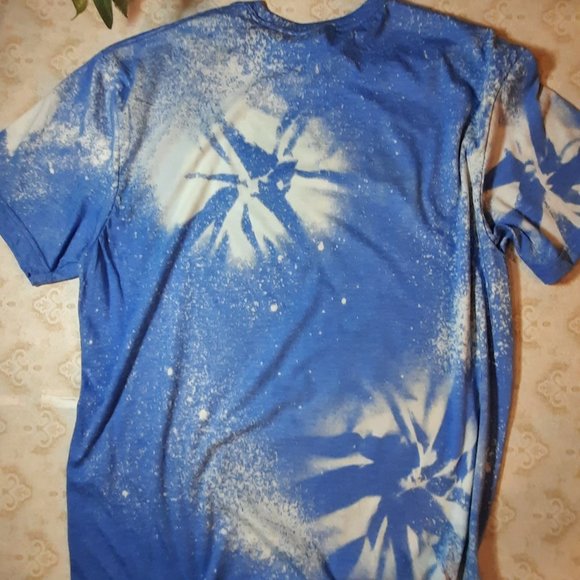 New-Large Unisex, Gildan, color Heather Royal Blue -Bleached SublimatedT-Shirt - Picture 4 of 4